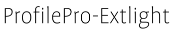 ProfilePro-Extlight字体预览图