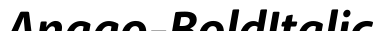 Anago-BoldItalic字体预览图