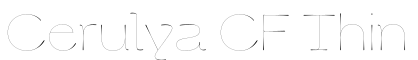 Cerulya CF Thin字体预览