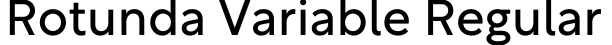 Rotunda Variable Regular字体预览图