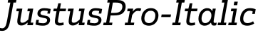 JustusPro-Italic字体预览