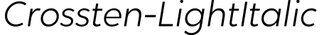 Crossten-LightItalic字体预览