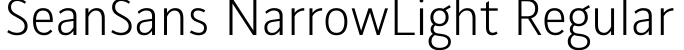 SeanSans NarrowLight Regular字体预览图