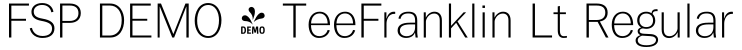 FSP DEMO - TeeFranklin Lt Regular字体预览图