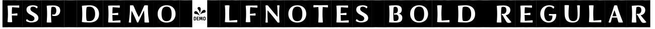 FSP DEMO - LFNotes Bold Regular字体预览图