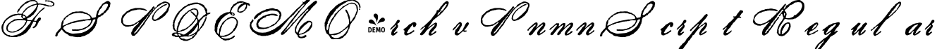 FSP DEMO - rchv Pnmn Scrpt Regular字体预览图