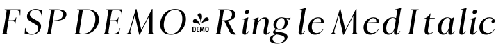 FSP DEMO - Ringle Med Italic字体预览