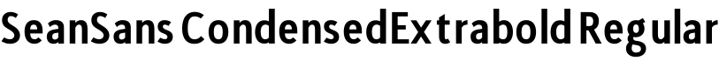 SeanSans CondensedExtrabold Regular字体预览