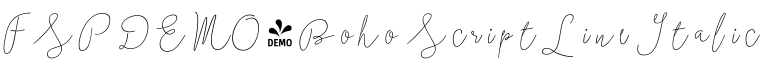 FSP DEMO - Boho Script Line Italic字体预览
