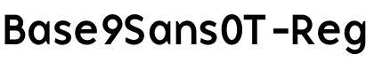 Base9SansOT-Reg字体预览图