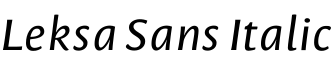 Leksa Sans Italic字体预览