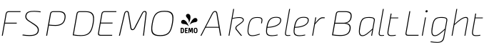 FSP DEMO - Akceler B alt Light字体预览图