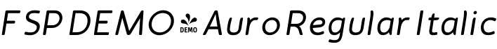 FSP DEMO - Auro Regular Italic字体预览图