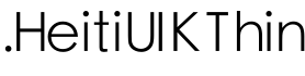 .HeitiUI K Thin预览字体图片
