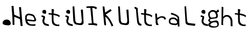 .HeitiUI K Ultra Light预览字体图片