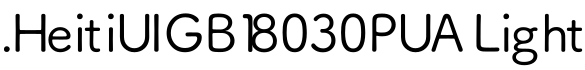 .HeitiUI GB18030PUA Light预览字体图片
