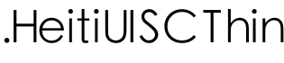 .HeitiUI SC Thin预览字体图片