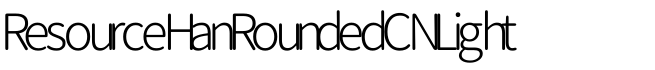 Resource Han Rounded CN Light字体预览图