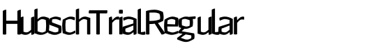 Hubsch Trial Regular字体预览图