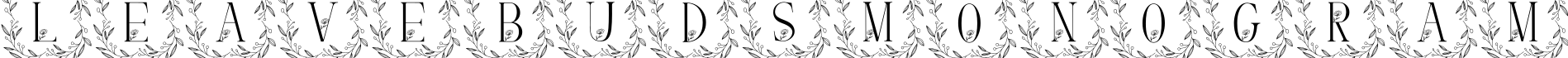 Leave Buds Monogram字体预览图