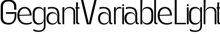 Gegant Variable Light字体预览图