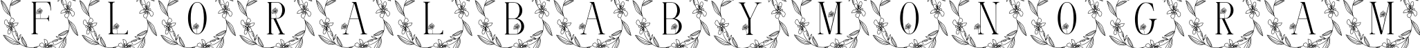 Floral Baby Monogram字体预览图