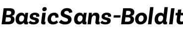 BasicSans-BoldIt字体预览图