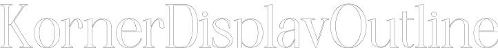 KornerDisplayOutline字体预览