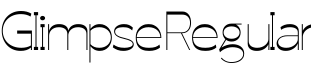 Glimpse Regular字体预览图
