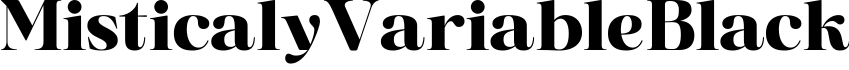 Misticaly Variable Black字体预览图