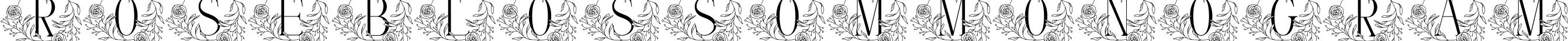 Rose Blossom Monogram字体预览图