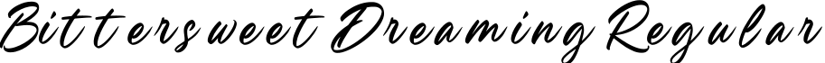 Bittersweet Dreaming Regular字体预览图