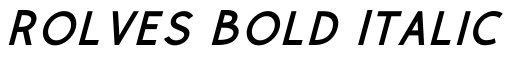 Rolves Bold Italic字体预览图