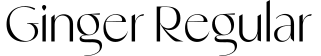 Ginger Regular字体预览图