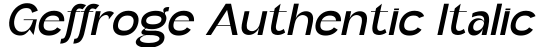 Geffroge Authentic Italic字体预览