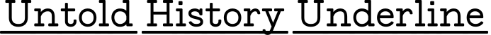 Untold History Underline字体预览图