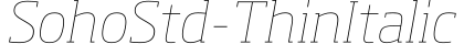 SohoStd-ThinItalic字体预览