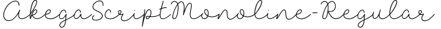 AkegaScriptMonoline-Regular字体预览