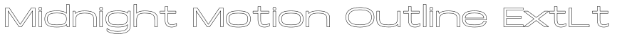 Midnight Motion Outline ExtLt字体预览图