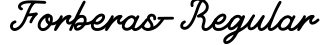 Forberas-Regular字体预览