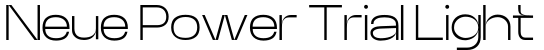 Neue Power Trial Light字体预览图