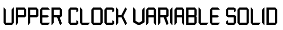 Upper Clock Variable Solid字体预览图