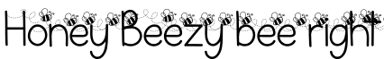 Honey Beezy bee right字体预览图