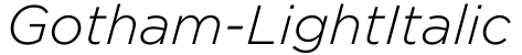Gotham-LightItalic字体预览图
