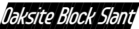 Oaksite Block Slant字体预览图