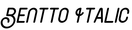 Bentto Italic字体预览