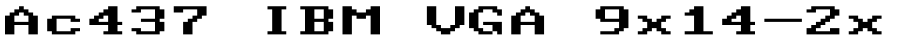 Ac437 IBM VGA 9x14-2x字体预览图