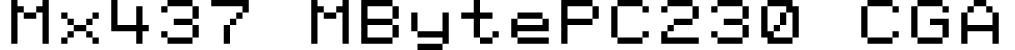 Mx437 MBytePC230 CGA字体预览图