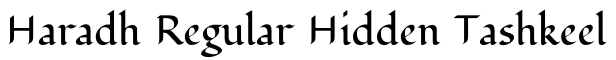 Haradh Regular Hidden Tashkeel字体预览