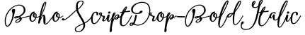 BohoScriptDrop-BoldItalic字体预览